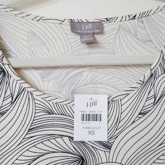 J. Jill Ladies Top XS Black White NWT - Picture 3 of 8
